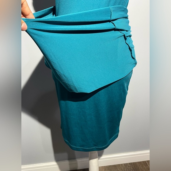 Calvin Klein One Shoulder Teal Dress - Picture 7 of 12